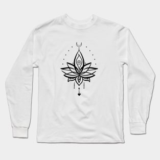 lotos black and white Long Sleeve T-Shirt